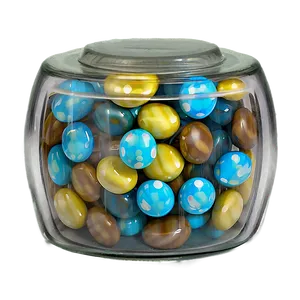 Glass Candy Jar PNG 06292024