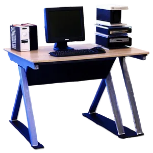 Glass Computer Desk PNG Egh