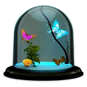 Glass Dome With Butterfly PNG Hbh PNG