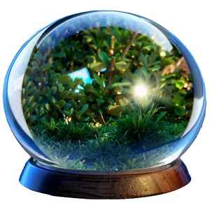 Glass Dome With Wood Base PNG Uqt16 PNG