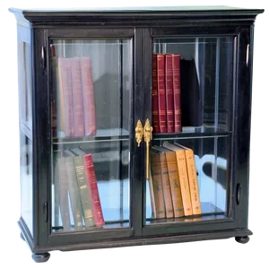 Glass Door Bookshelf PNG 5