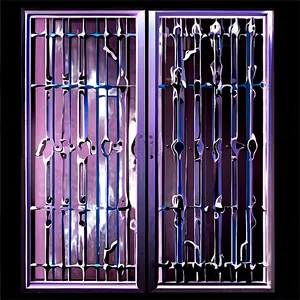 Glass Door With Grill PNG 48