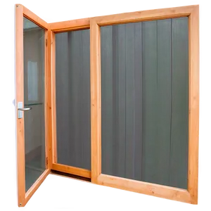 Glass Door With Wooden Frame PNG 06122024 PNG