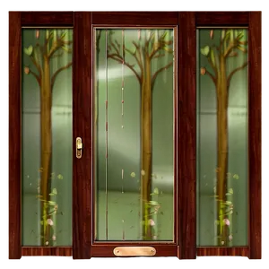 Glass Door With Wooden Frame PNG Jcq PNG