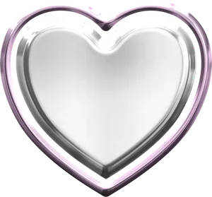 Glass Heart Container3 D Render