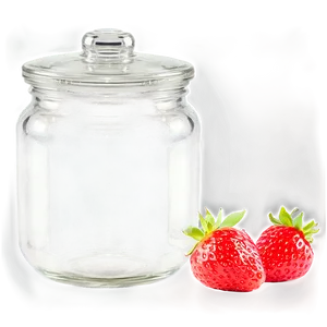 Glass Jar With Straw PNG 06132024