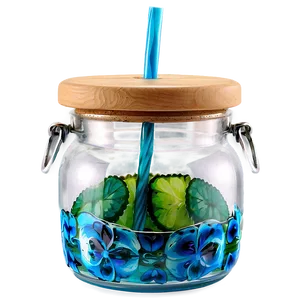 Glass Jar With Straw PNG Jlq97 PNG