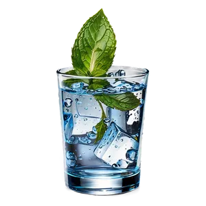 Glass Of Water With Mint Png 05252024 PNG image