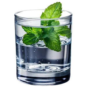 Glass Of Water With Mint Png Yov95 PNG image