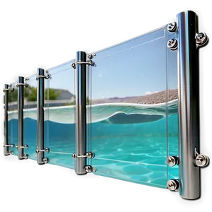 Glass Pool Fence PNG 26