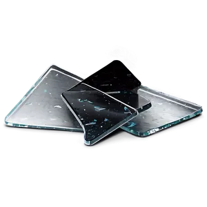 Glass Shards On Black Background PNG Yro24