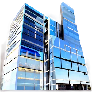 Glass Skyscraper Reflection Png Hte PNG image