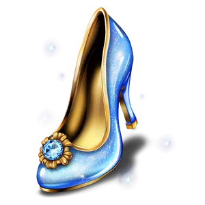 Glass Slipper With Golden Trim Png Ujs76 PNG image