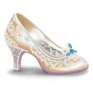 Glass Slipper With Lace Accents PNG 06132024 PNG
