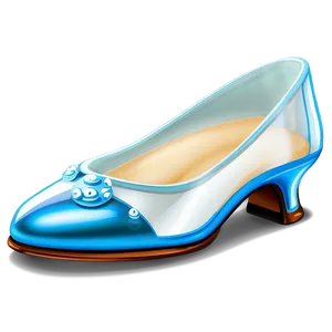 Glass Slipper With Reflection PNG 06132024