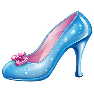 Glass Slipper With Ribbon Detail PNG 06132024