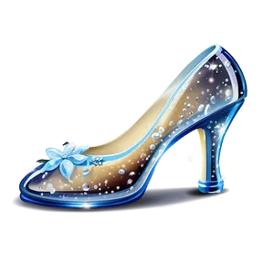 Glass Slipper With Sparkles PNG Lqo71