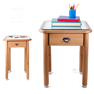 Glass Top Student Desk PNG Kdb4