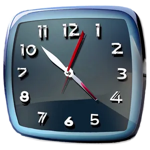 Glass Wall Clock Png 06262024 PNG image