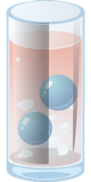 Glassof Waterwith Ice Cubes Vector