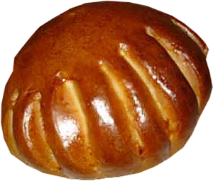 Glazed Fresh Baked Bun PNG image