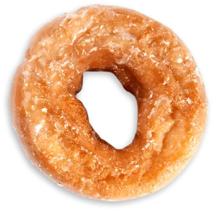 Glazed Sugar Donut Top View.png PNG image