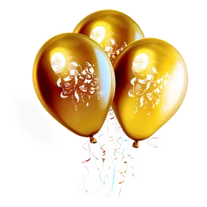 Gleaming Gold Balloon PNG 35