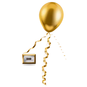 Gleaming Gold Balloon PNG Hqv