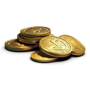 Gleaming Gold Coins Pile Png 06272024 PNG image