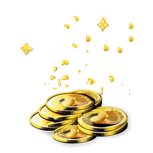 Gleaming Gold Coins Pile Png 5 PNG image