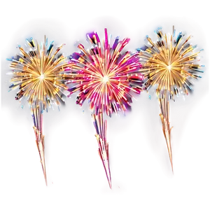 Gleaming Gold Fireworks PNG Fol