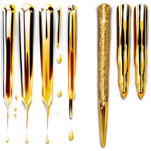 Gleaming Gold Glitter Drip PNG 67