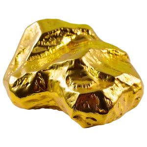 Gleaming Gold Nugget PNG 48