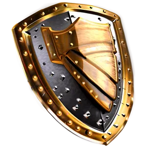 Gleaming Gold Shield Png 8 PNG image