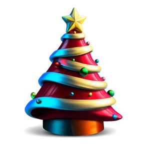 Gleeful Cute Christmas Tree PNG 06252024