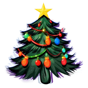 Gleeful Cute Christmas Tree PNG 89 PNG