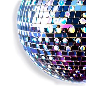 Glimmering Disco Ball Closeup PNG image