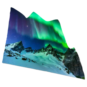 Glistening Aurora Over Peaks PNG Vos77 PNG