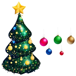 Glistening Cute Christmas Tree Png 06252024 PNG image