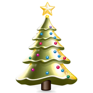 Glistening Cute Christmas Tree PNG Vbg65 PNG