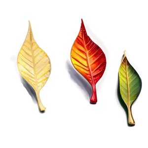 Glistening Fall Leaves PNG 05042024