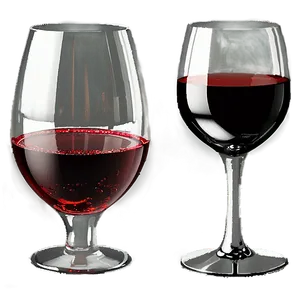 Glistening Red Wine Glass PNG 18