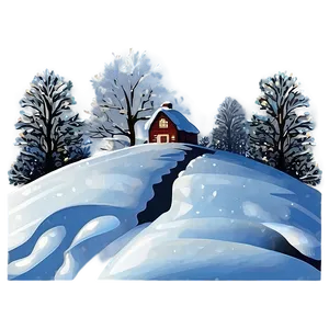 Glistening Snow Christmas Landscape Png Jor91 PNG image