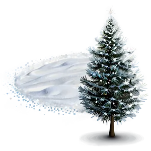 Glistening Snow Christmas Landscape PNG Nsw