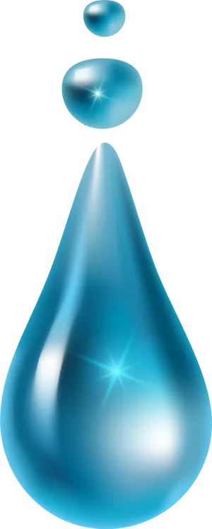 Glistening Water Dropson Black Background PNG