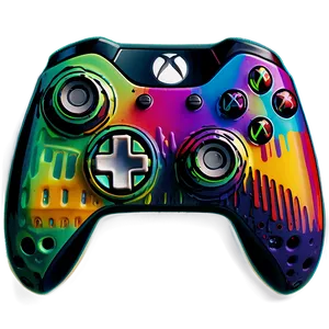 Glitch Art Xbox Controller PNG 2 PNG