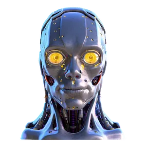 Glitch Robot Head PNG Aen40 PNG