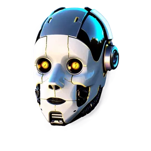 Glitch Robot Head PNG Fmg55 PNG