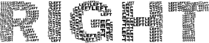 Glitch Text Panic PNG