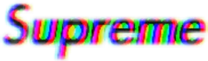 Glitchy Supreme Logo PNG
